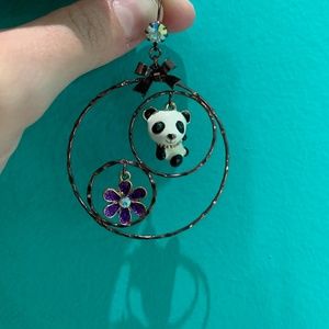 NWOT Betsey Johnson Panda Hoops